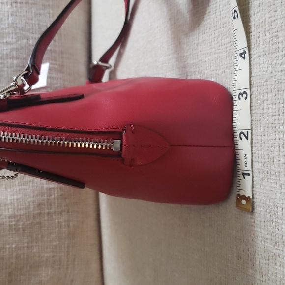 Coach Peyton Leather Mini Handbag New Red 🥳 + Free gft - Picture 8 of 15